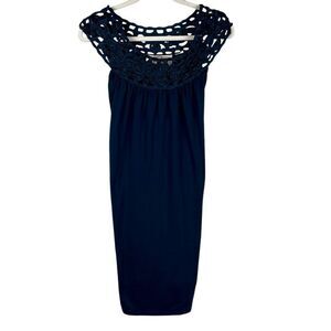 Debbie Miller Turquoise Embroidery Dress Small